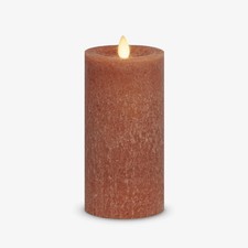 Luminara Adobe Seaglass Flameless Candle Moving Flame LED Pillar, Unscented,