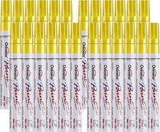 Yellow Paint Pens Permanent Markers 24 Pcs, Oil Based Paint Markers Set, Quic...