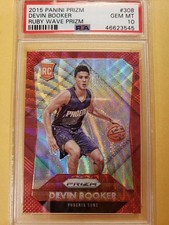 PSA10 350 Series Devin Booker 2015 Ruby Wave Prism Rookie