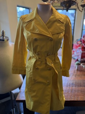 JUICY COUTURE Vintage Y2K NEW  Yellow Trench Coat  Designer Jacket W/tags RARE!