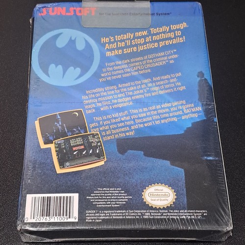 Batman The Video Game 90s NES Factory Sealed H-Seam Oval Nintendo Seal Brand New - Picture 14 of 24