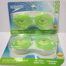 Lot Of 2 Speedo Kid's Sunny Vibes Pop Sunglass Style Green Glow Goggles Ages 3-6