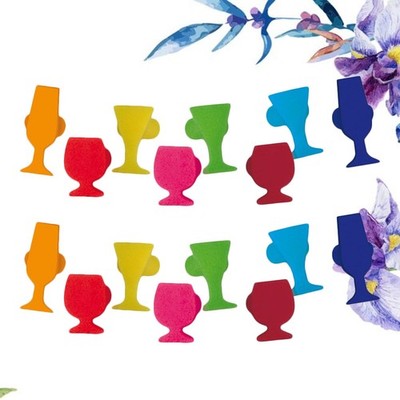  48 Stück Multicolor Brille Marker Silikonetikett Festival Partei Dedizierte