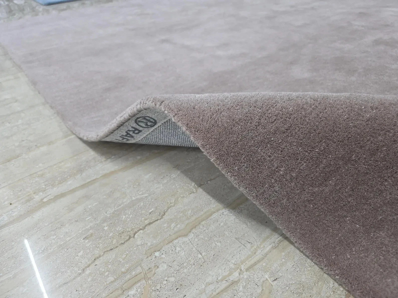 Hand Tufted Gray Wool Area Rug, Solid Taupe Handmade Living Room Carpet