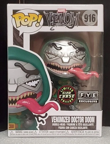 Funko Pop! Marvel Venom Venomized Doctor Doom GITD Chase FYE Exculsive Figure