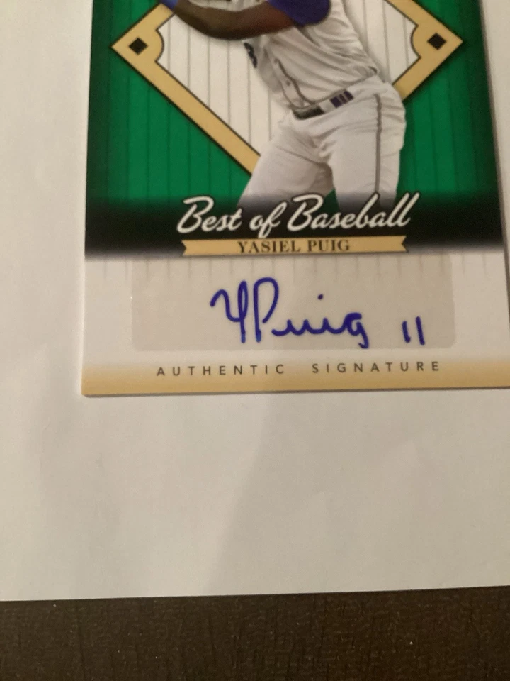 💎💎💎2013 Leaf Best of Baseball - Yasiel Puig #A-YP1 (RC) Rare Auto - Image 4 of 4