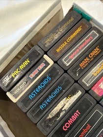 Atari 2600 System Bundle Console 26 Games 2 Joystick Paddles OEM Power WORKS!
