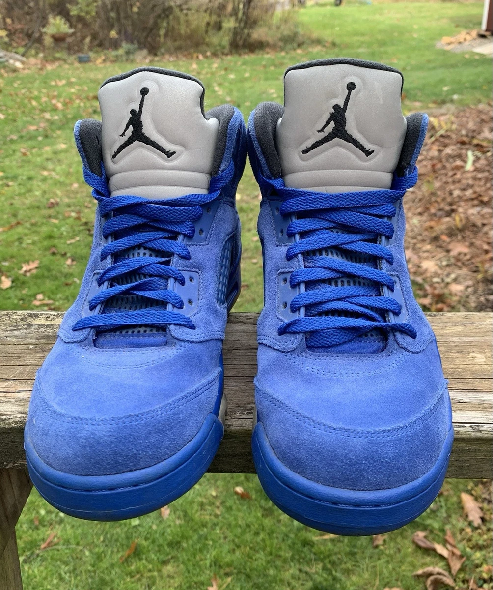 Preços baixos em Jordan 5 Retro Blue Suede | eBay