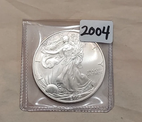 2004 American Silver Eagle  Coin 1 oz  Uncirculated 1 Ounce ASE .999 silver