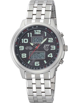 ETT EGS-11302-22M Solar Drive Funkuhr Hunter II Chronograph Herrenuhr 48mm