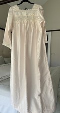 VINTAGE CHRISTIAN DIOR pale pink satin NIGHTGOWN - SIZE Small/Medium NWT 