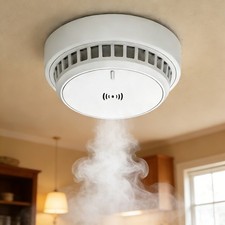 Fire Alarm Smoke Detector Alarms Sensor 1 Pack with Batteries for Home Security