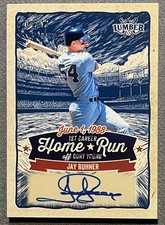 2025 Leaf Lumber Jay Buhner Auto 1st Career Homerun Blue Seattle Mariners #04/12