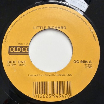 LITTLE RICHARD - LUCILLE  | BABY FACE - 7'' Vinyl Jukebox Large Hole OG9494   VG