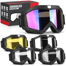 Dirt Bike Goggles 5-Pack Motorcycle Goggles ATV Goggles Motocross Goggles Ski...