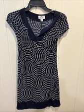 Sweet Storm Dress Size S Black & White Geometric