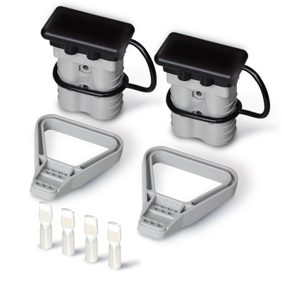 Kit 350 Amp 2Pcs Connectors Plugs 350A Quick Connect Disconnect 600 V+ 2 Pcs 350