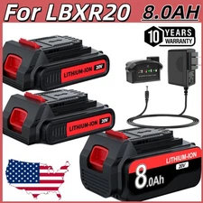 8.0Ah Battery Pack 20V Lithium-ion For BLACK+DECKER 20 Volt LBXR20 Hot Seller