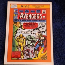Impel 1990 Marvel M.V.C. Most Valuable Comics Avengers #1 Card #130 Insert