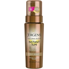 Jergens Natural Glow Instant Sun Light Bronze 6 oz Sunless Tanning Mousse NEW