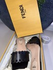 Fendi Sandao Vitello Borchie Flat Studded Sandals Black Size 38 — photo 9