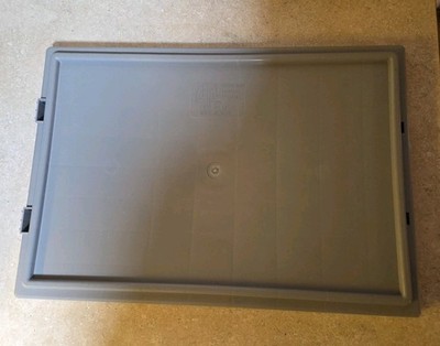 LOT OF 6 QUANTUM STORAGE SYSTEMS LID201GY Lid,Gray,Polyethylene,17 7/8 in 9RCE1