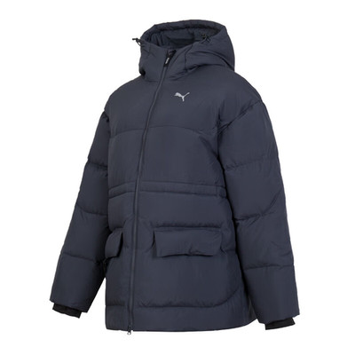 PUMA Solid Color Warm Windproof Hooded Down Jacket