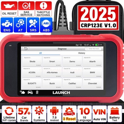 Launch CRP123E PRO Profi KFZ OBD2 Diagnosegerät Auto Scanner ABS SRS Öl SAS ETC