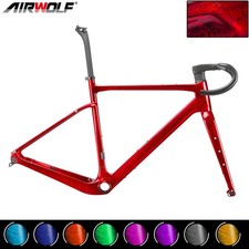 AIRWOLF Carbon Gravel Frame Road Bike Frameset 700x45c Cyclocross Disc Brake