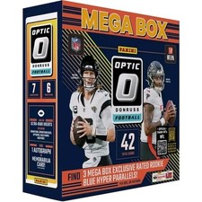 2024 Panini NFL Optic Donruss Football Trading Card Mega Box BUY NOW,SHIP NOW!