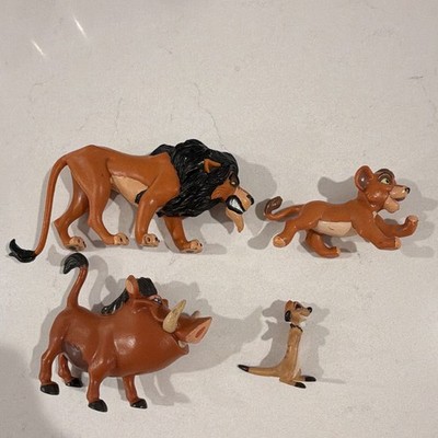 Disney The Lion King Figurine 4 Lot w/ Scar Simba Pumbaa Timon Pumbaa