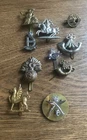 LOT OF 10 x BRITISH ARMY MILITARY CAP BADGES Ww1 WW2 post war ?