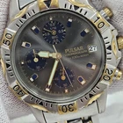 Vintage 1990s Pulsar By Seiko Chronograph 100M Men’s Watch V657 RUNNING NEW BATT