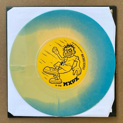 MxPx Signed Worries / Fever Dream Color Punk Rock Vinyl Record 7