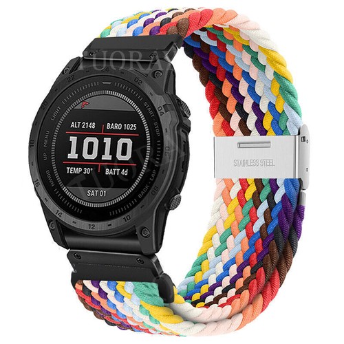 For Garmin Fenix 5 5X Plus 6 6X 7 7X Pro QuickFit Braided Nylon Watch Band Strap - Picture 40 of 55