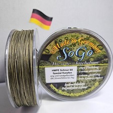 Angelschnur/ Geflochten 8X, Spezial Karpfenschnur/ Ø0,35mm/ 250m/500m / TK32,7kg