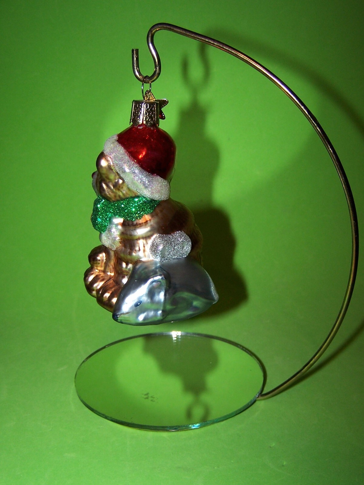VINTAGE BLOWN GLASS CAT CHRISTMAS ORNAMENT eBay