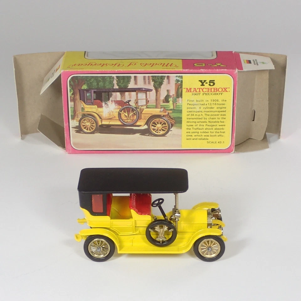 Matchbox Models of Yesteryear Y-5 1907 Peugeot, OVP - Bild 2 von 4