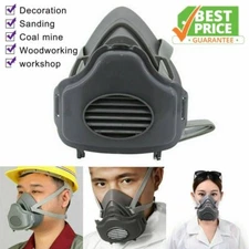 Safety Gas Mask Respirator Half Face Protect Painting Spray Facepiece w/Filters
