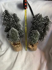 Snow Village Winter Pine Trees - 18" tall - Set of two with three trees each