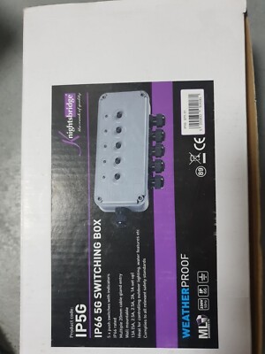 Knightsbridge IP5G IP66 13A 5-fach Schaltbox mit 6 Kabeleinführungen Outdoor Strom