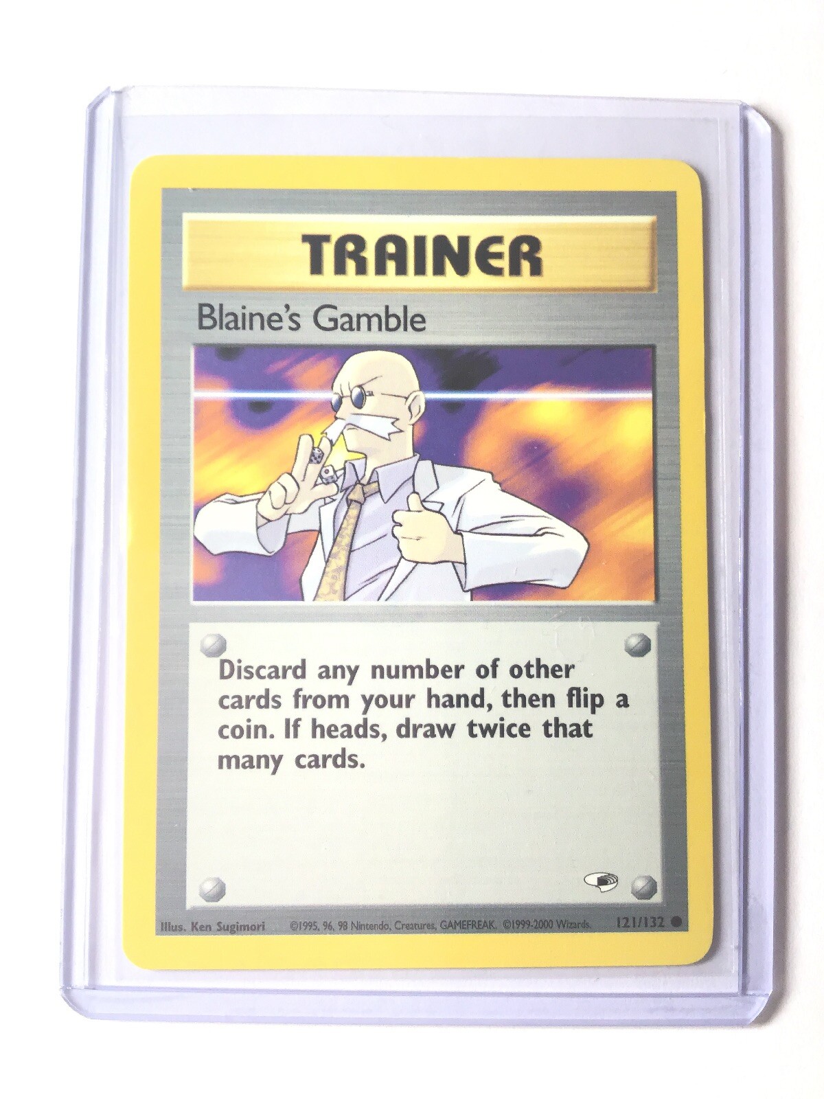 BLAINE’S GAMBLE - Gym Heroes Set - 121/132 - Common - Pokemon Card - NM