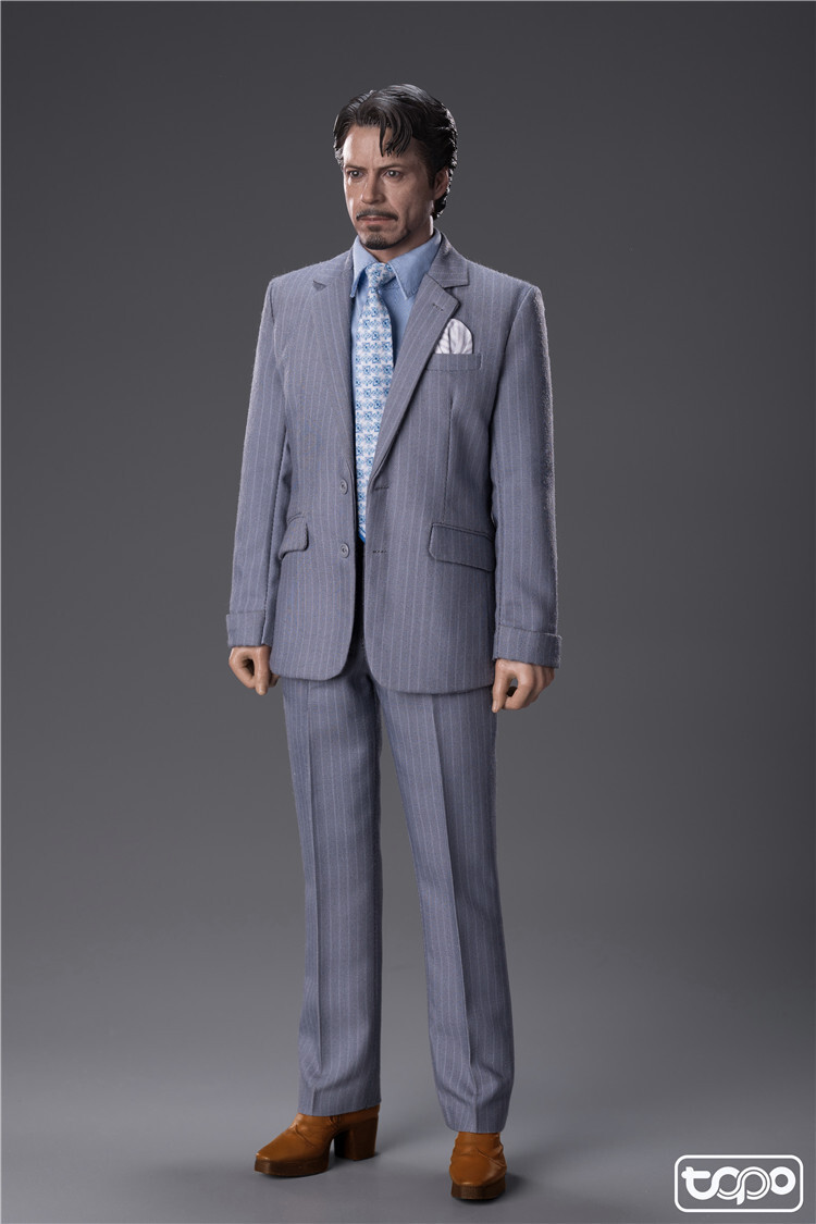 TOPO 1/6 トニー スターク 専用 服装セット 素体ヘッド無 TP010 TOPO TP010 1/6 Male Tony Man Grey Suit Clothes Set Fit 12'' Figure