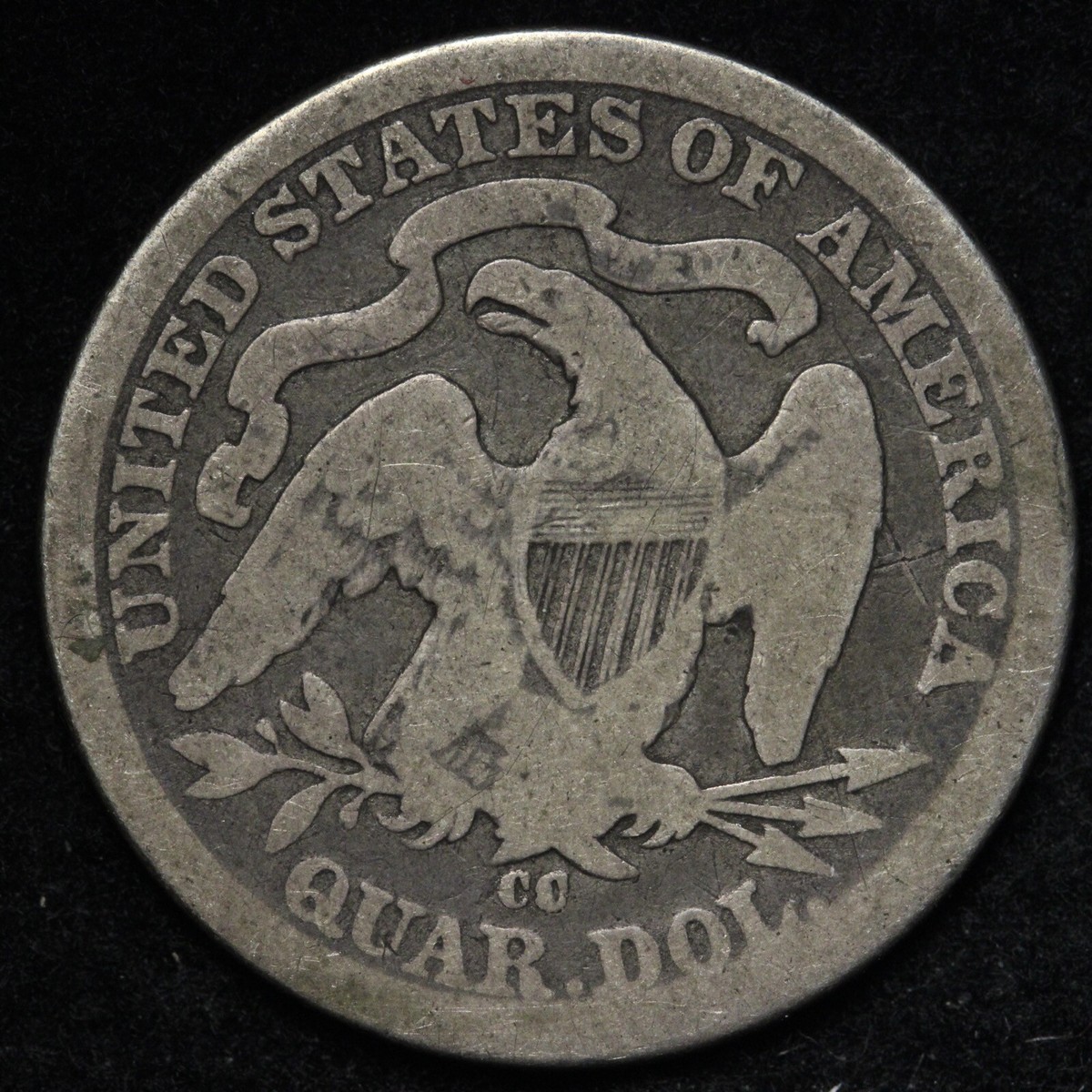 1877-CC Seated Liberty Silver Quarter CHOICE FINE E421 UMA | eBay