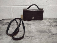 VTG Brighton 2Tone Gator Print Leather Ornate Hardware Handbag Crossbody Purse