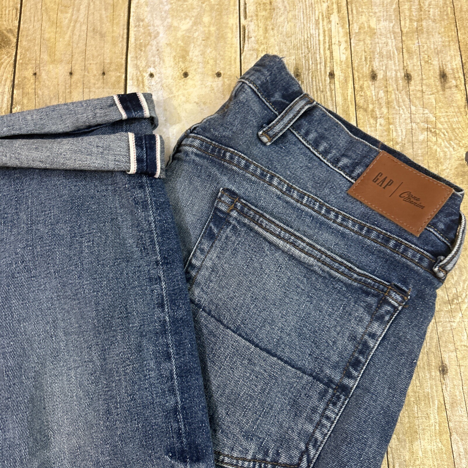 Gap White Oak Cone Selvedge Denim Jeans Straight 40X3… Gem