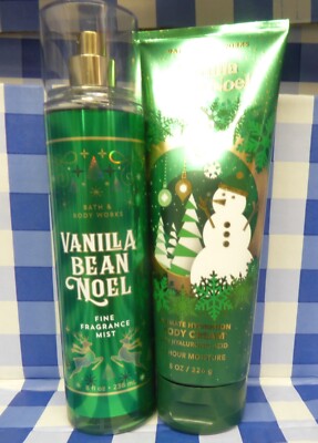 Bath and Body Works Vanilla Bean Noel Body Cream & Mist set new