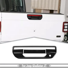 For Jeep Gladiator JT 2020-2025 ABS Black Tailgate Door Handle Decor Cover Trim