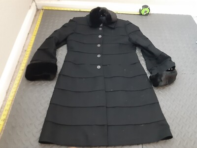 Sam and Wen Black Coat Womens size Large #S129