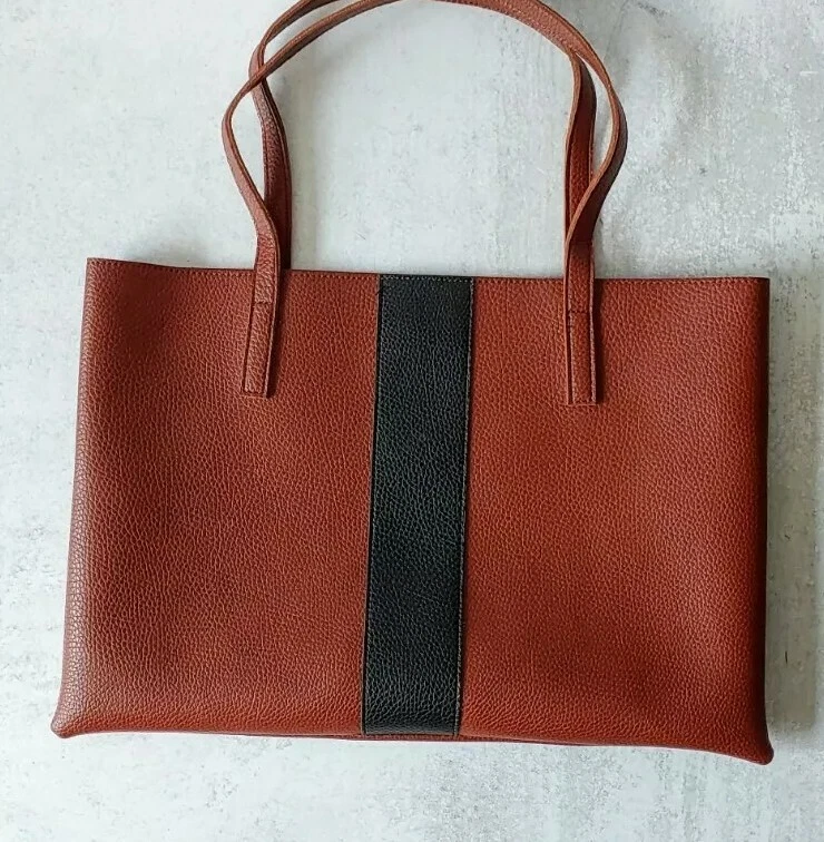 Vince camuto red desert tote sale